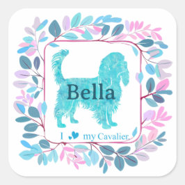 Cavalier Sticker – Personalized Pastel Blue Gift