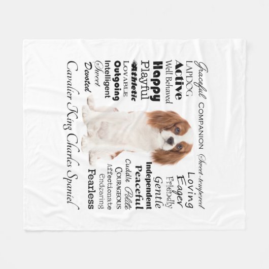 Cavalier Traits Fleece Blanket (Voorkant (Horizontaal))
