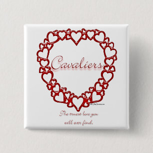 Cavalier ware liefde vierkante button 5,1 cm