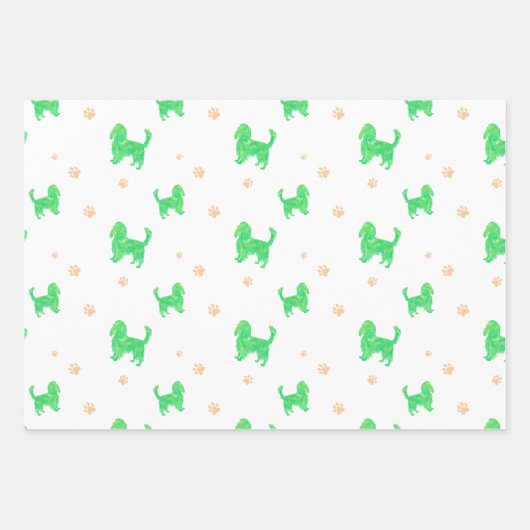 Cavalier Wrapping Paper – Minimal Green Gift (Voorkant 2)