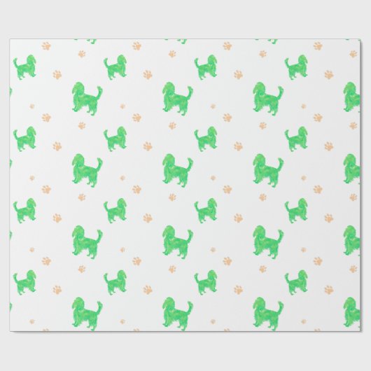 Cavalier Wrapping Paper – Minimal Green Gift Cadeaupapier (Vlak)