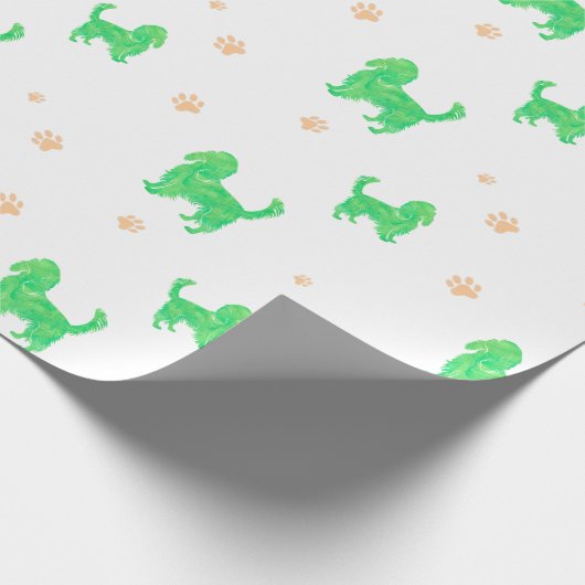Cavalier Wrapping Paper – Minimal Green Gift Cadeaupapier (Hoek)