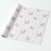 Cavalier Wrapping Paper – Minimal Lavender Gift Cadeaupapier (Uitgerold)