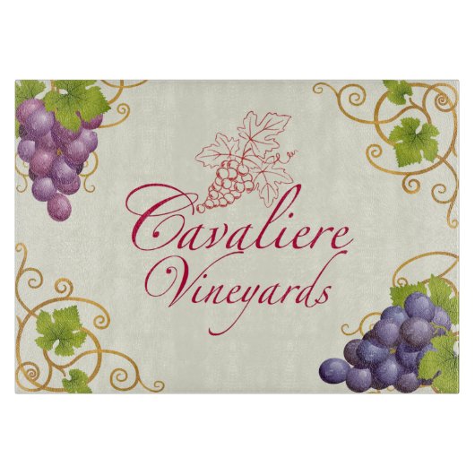 Cavaliere Vineyards Cutting Board Snijplank (Voorkant)