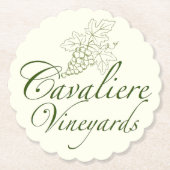 Cavaliere Vineyards Onderzetter (groen) (Voorkant)