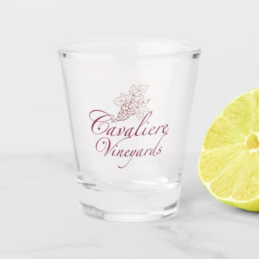 Cavaliere Vineyards Shot Glass Shot Glas (Voorkant)