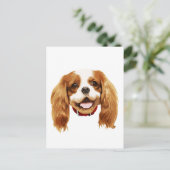 CavalierKingCharlesSpaniel_Epagneul face002 Briefkaart (Staand voorkant)