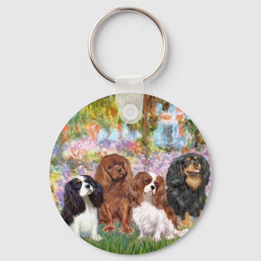 Cavaliers (4) - in de tuin van Monet Sleutelhanger (Voorkant)