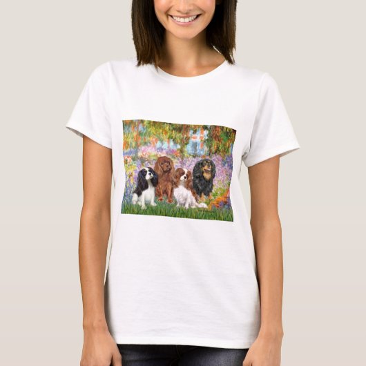 Cavaliers (4) - in de tuin van Monet T-shirt (Voorkant)