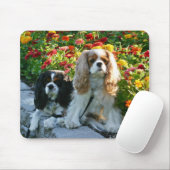 Cavaliers en Zinnias Mousepad Muismat (Met muis)