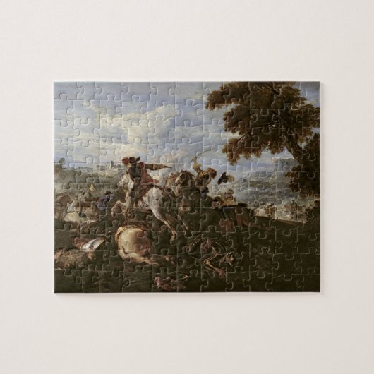 Cavaliers in Battle (olie op canvas) Legpuzzel (Horizontaal)