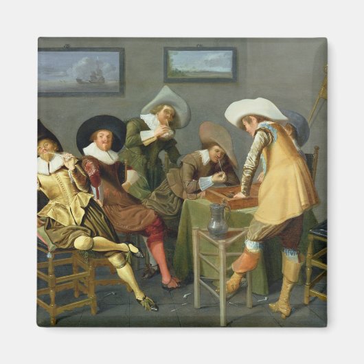 Cavaliers in een tavern magneet (Voorkant)