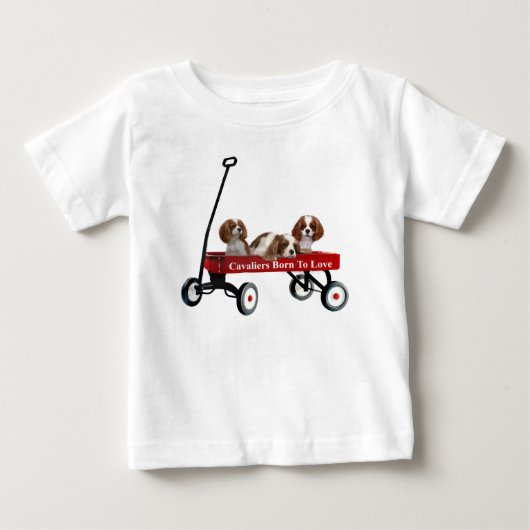 Cavaliers in Wagon Toddler Unisex Shirt (Voorkant)
