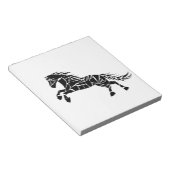 Cavallerone - zwart paard notitieblok (Schuin)