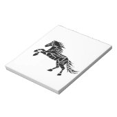 Cavallerone - zwart paard notitieblok (Linkerzijde)