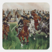 Cavalry, 1895 vierkante sticker (Voorkant)