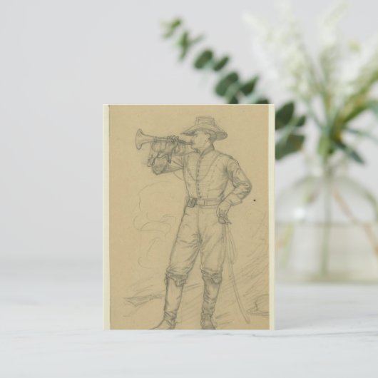 Cavalry Bugler Briefkaart (Staand voorkant)