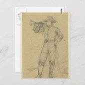 Cavalry Bugler Briefkaart (Voorkant / Achterkant)