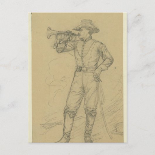 Cavalry Bugler Briefkaart (Voorkant)