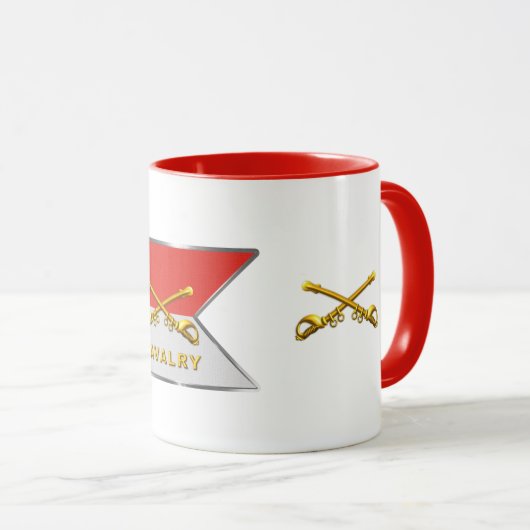 Cavalry Crossed Sabers Guidon Mok (Voorkant rechts)