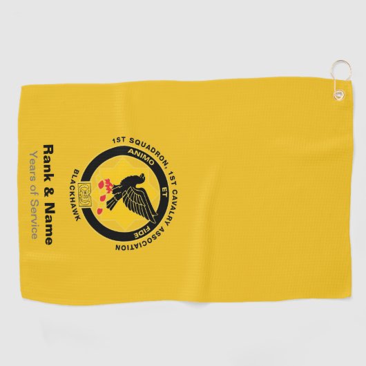 Cavalry Golf Handdoek - Cav Gold (Horizontaal)