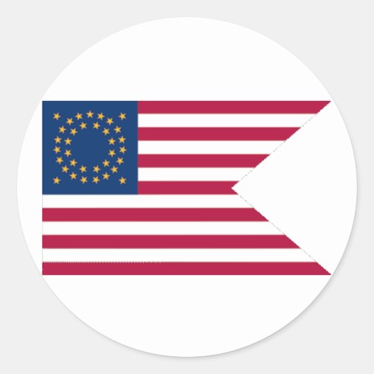 Cavalry Guidon Round Sticker van de Unie (Voorkant)