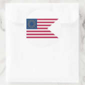 Cavalry Guidon Round Sticker van de Unie (Tas)