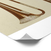 Cavalry trumpet, een eikel, een gelte trumpet gema poster (Hoek)