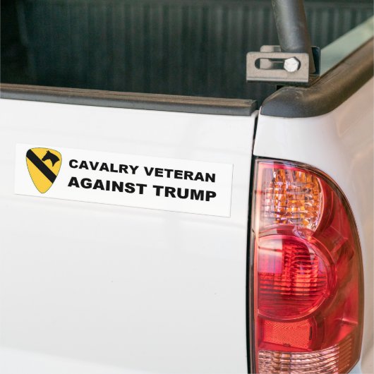 Cavalry veteran tegen Trump Bumpersticker (Op Truck)
