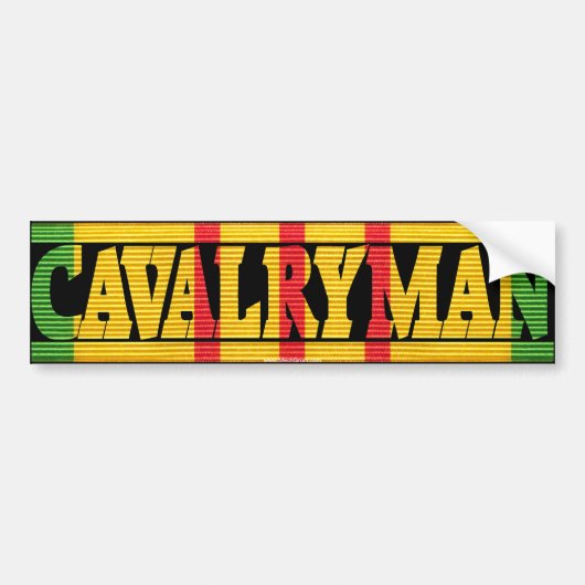 Cavalryman Vietnam Service Ribbon Bumpersticker (Voorkant)