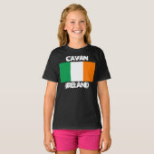 Cavan, Ierland met Ierse vlag T-shirt (Voorkant volledig)