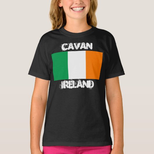 Cavan, Ierland met Ierse vlag T-shirt (Voorkant)