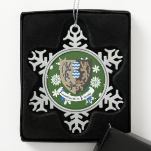 Cavan Ireland Crest Irish Tin Sneeuwvlok Ornament