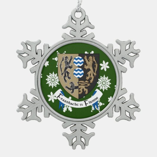 Cavan Ireland Crest Irish Tin Sneeuwvlok Ornament (Voorkant)