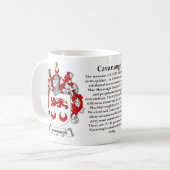 Cavanaugh, de oorsprong, de betekenis en de rest koffiemok (Voorkant links)