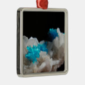Cavansite op Stilbite Metalen Ornament (Rechts)