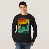 Cavapoo Antieke Zonsondergang Moeder Vader T-shirt (Voorkant volledig)