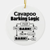 Cavapoo Barking Logic Keramisch Ornament (Voorkant)