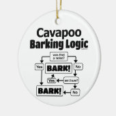 Cavapoo Barking Logic Keramisch Ornament (Links)