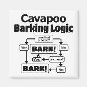 Cavapoo Barking Logic Magneet (Voorkant)