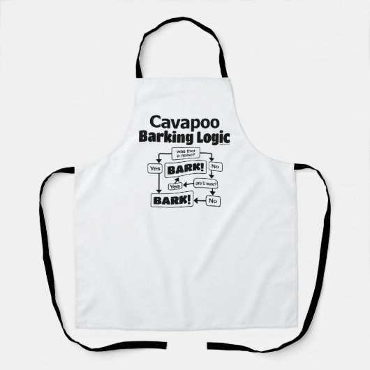 Cavapoo Barking Logic Schort (Voorkant)