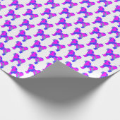 Cavapoo Breed Hond Silhouette P&B Wit Cadeau Cadeaupapier (Hoek)