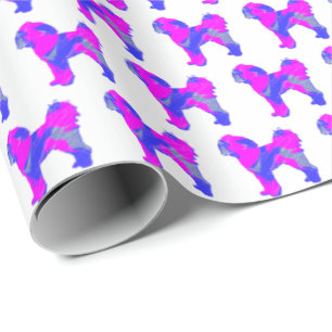 Cavapoo Breed Hond Silhouette P&B Wit Cadeau Cadeaupapier