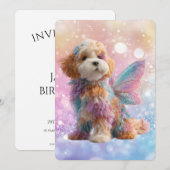 Cavapoo Cavoodle Angel Fairy Birthday Kaart (Voorkant / Achterkant)