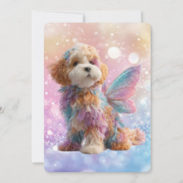 Cavapoo Cavoodle Angel Fairy Birthday Kaart