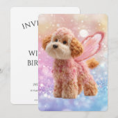 Cavapoo Cavoodle Angel Fairy Birthday Kaart (Voorkant / Achterkant)