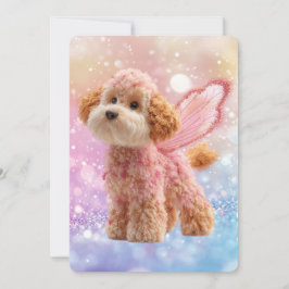 Cavapoo Cavoodle Angel Fairy Birthday Kaart