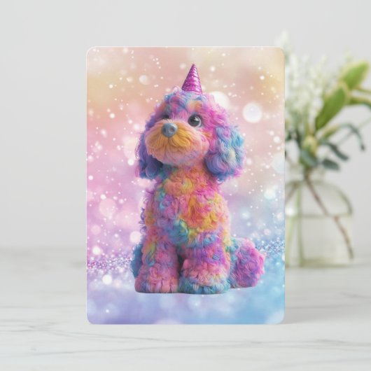 Cavapoo Cavoodle Birthday Kaart (Staand voorkant)