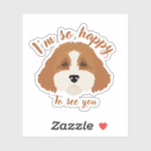 Cavapoo Cavoodle Cockerpoo Puppy Designer hond Sticker (Vel)