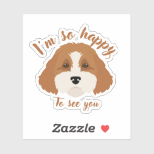 Cavapoo Cavoodle Cockerpoo Puppy Designer hond Sticker